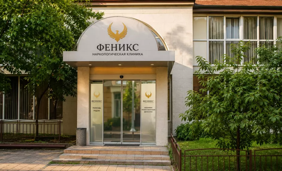 Вход в наркологическую клинику «Феникс» в Невельске
